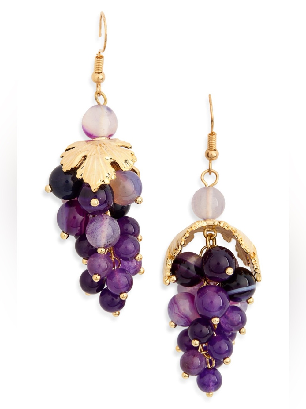 Eye Candy Genesis Grape Bunch Drop Earrings